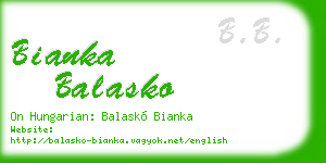 bianka balasko business card